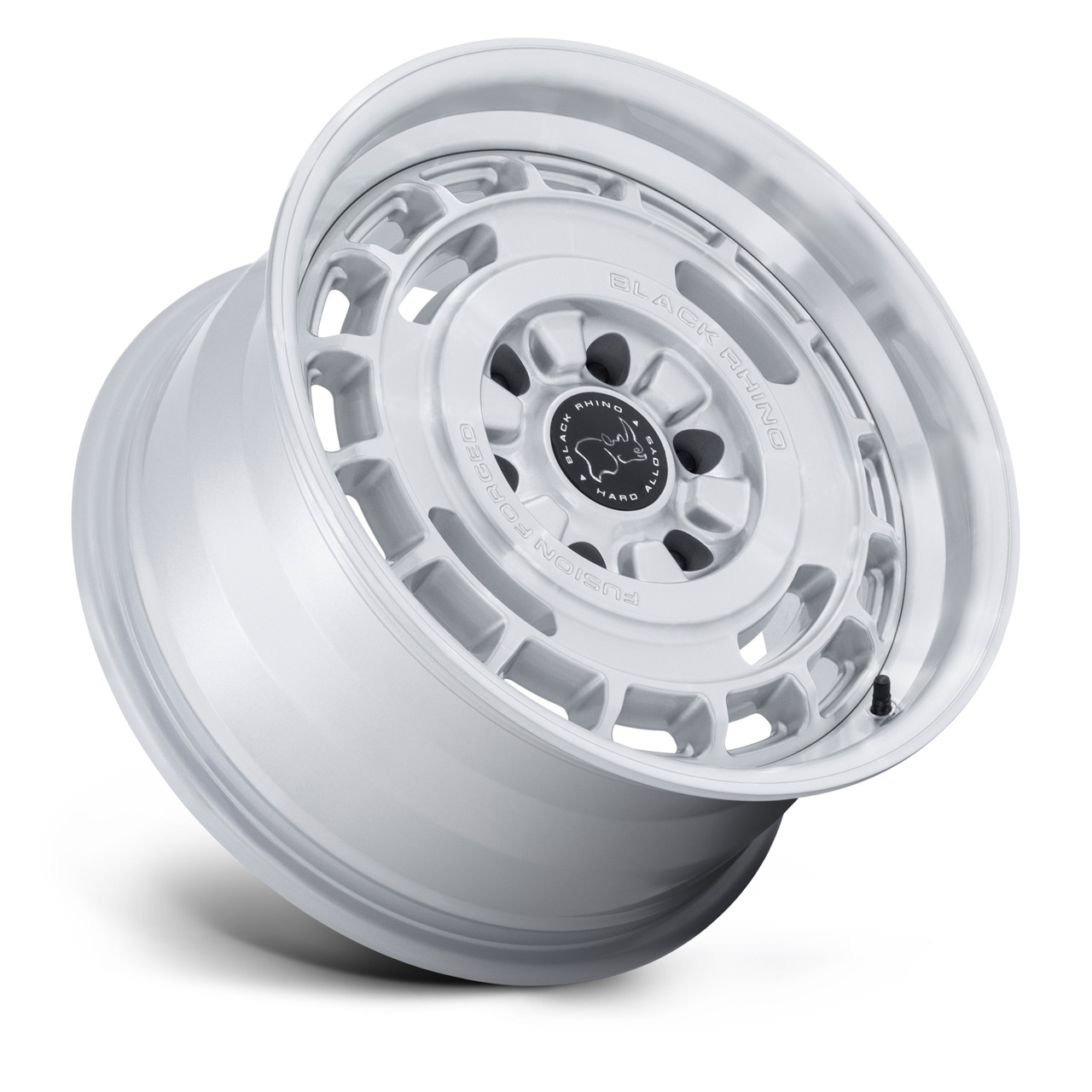 Set 4 17" Black Rhino BR600 Vagabond Silver W/ Machined Face 17x8 6x5.5 32mm Rims Offroad Truck SUV Wheels
