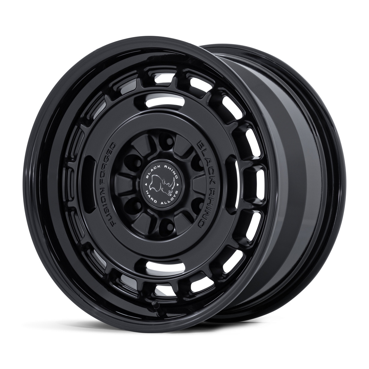 17" Black Rhino BR600 Vagabond Matte Black Gloss Black Lip 17x8 6x130 32mm Wheel Offroad Rim