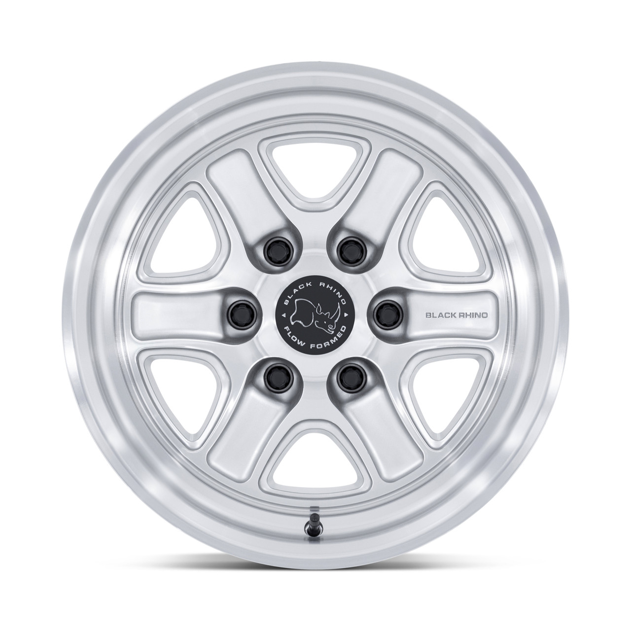 Set 4 18" Black Rhino BR032 Echo Silver W/ Machined Face 18x9 6x5.5 12mm Wheels Offroad Truck SUV Rims