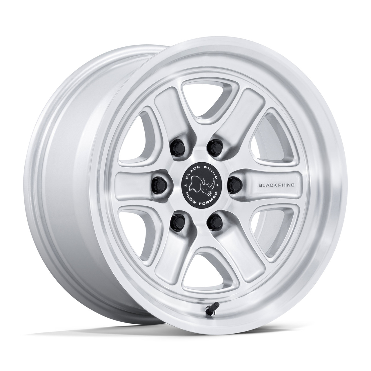 18" Black Rhino BR032 Echo Gloss Silver Machined Face 18x9 Wheel 6x135 12mm Rim Offroad Truck SUV Wheel