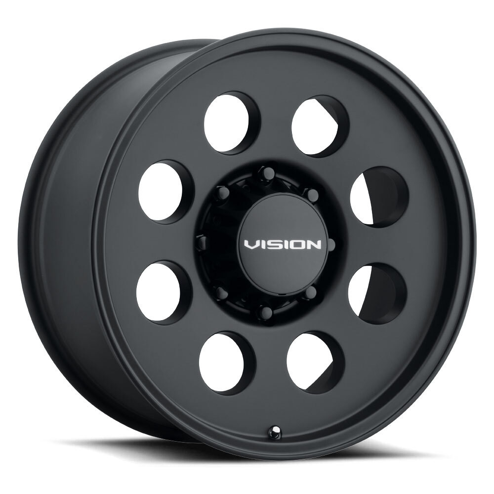 16" Vision 56 Midway Satin Black 16x10 Wheel 8x6.5 (8x165.1) -25mm Truck Rim