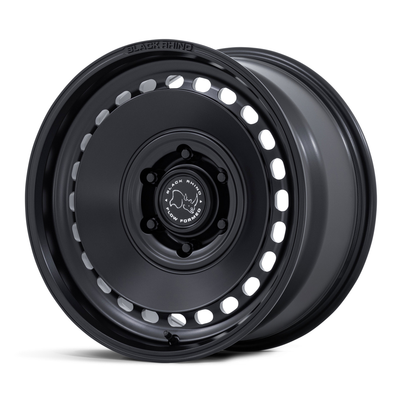 17" Black Rhino BR036 Basin Matte Black 17x8.5 Wheel 6x5.5 (6x139.7) 0mm Rim