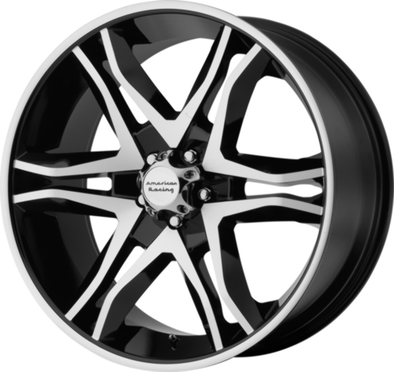 Set 4 American Racing AR893 Mainline 20x8.5 6x5.5 Black Machined Wheels 20" 35mm