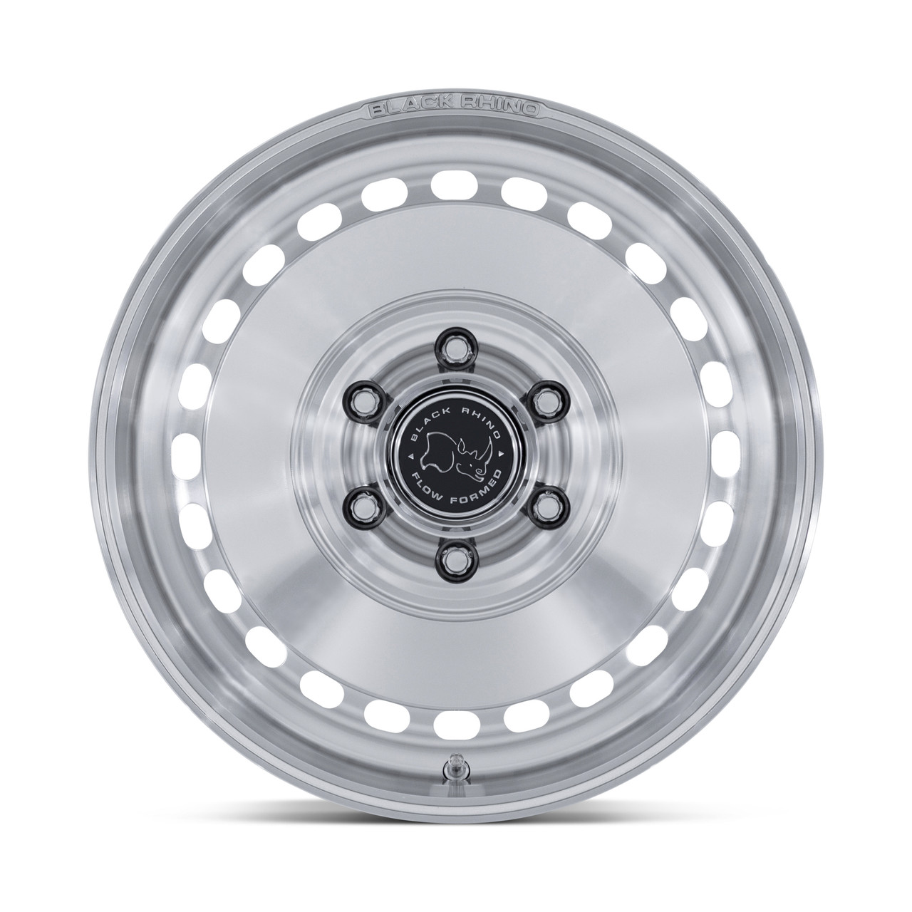 17" Black Rhino Br036 Basin Gloss Silver Machined Face 17x8 Wheel 6x130 32mm Rim Offroad Wheel