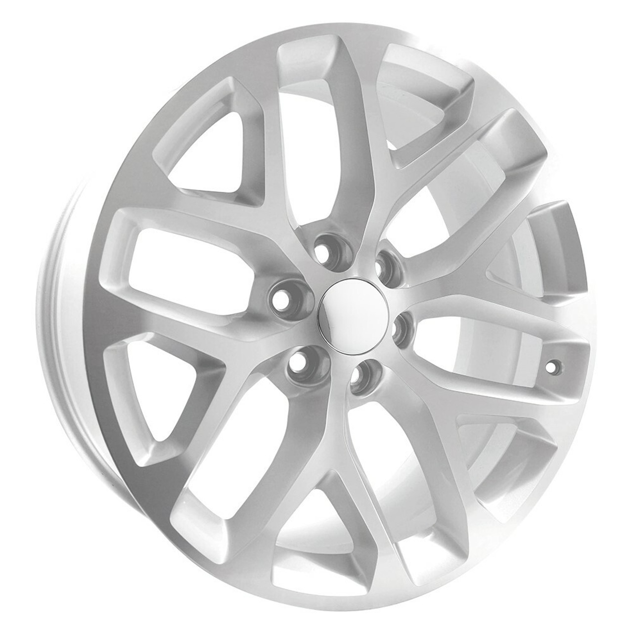 Performance Replicas PR177 22x9 6x5.5 Silver Machined Wheel 22" 24mm Rim