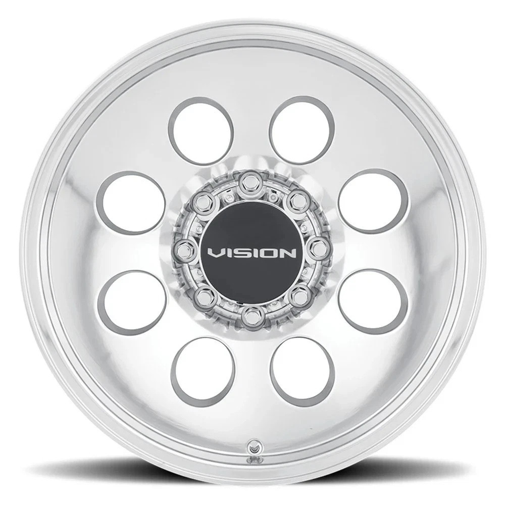 20" Vision 56 Midway Polished 20x12 Wheel 8x170 -44mm Lifted Offroad Truck Rim