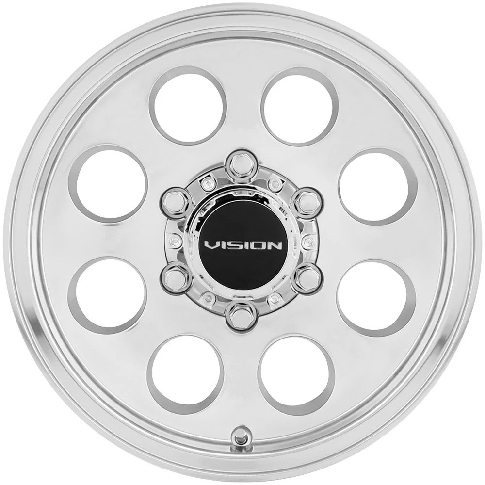 17" Vision 56 Midway Polished 17x7 Wheel 6x5.5 (6x139.7) 38mm Truck SUV Rim