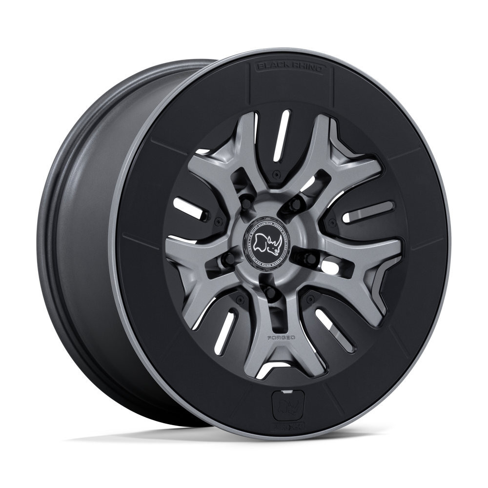 20" Black Rhino BR406 Rockledge Matte Gunmetal 20x8.5 5x5.5 (5x139.7) 35mm Wheel Offroad Truck Rim