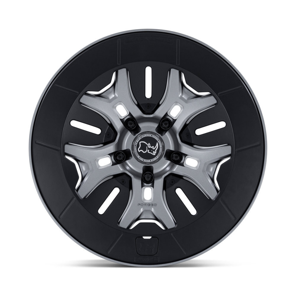 20" Black Rhino BR406 Rockledge Matte Gunmetal 20x8.5 5x5.5 (5x139.7) 35mm Wheel Offroad Truck Rim