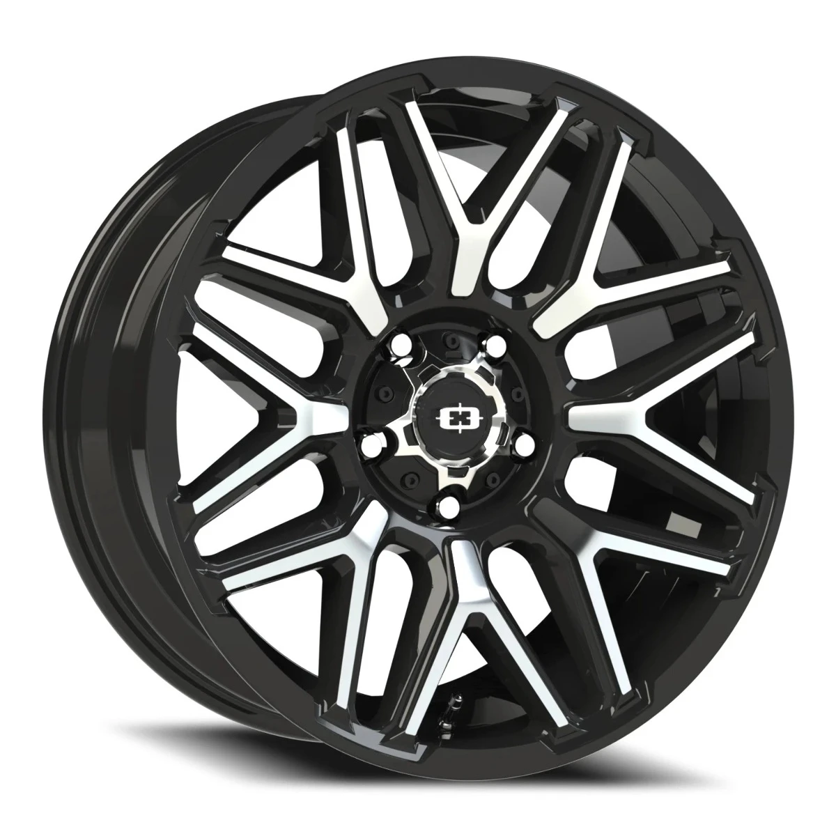 Set 4 22" Vision 305 Rekluse Gloss Black Machined Face 22x10 5x5.5 -19mm Wheels Lifted Truck Rims