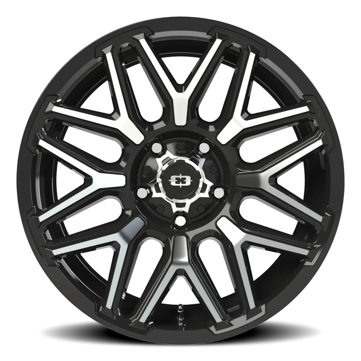 22" Vision 305 Rekluse Gloss Black Machined Face 22x10 5x5 (5x127) -19mm Wheel