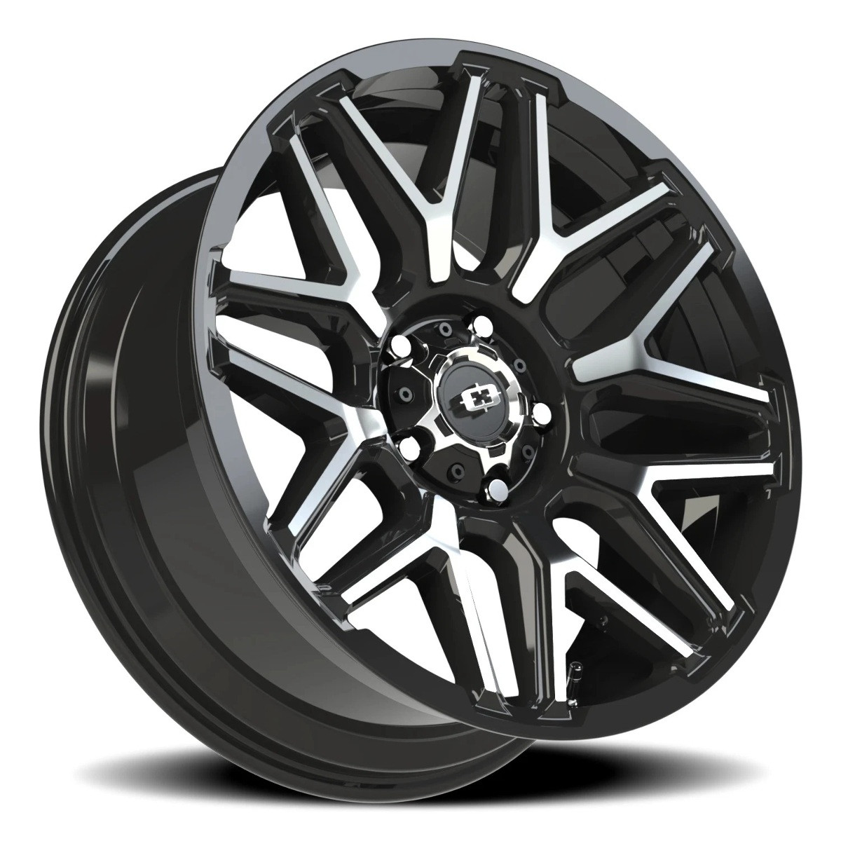 20" Vision 305 Rekluse Gloss Black Machined Face 20x10 5x5 (5x127) -25mm Wheel