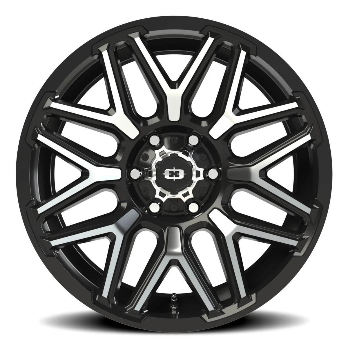 Set 4 20" Vision 305 Rekluse Gloss Black Machined Face 20x10 6x135 -25mm Wheels Offroad Truck SUV Rims