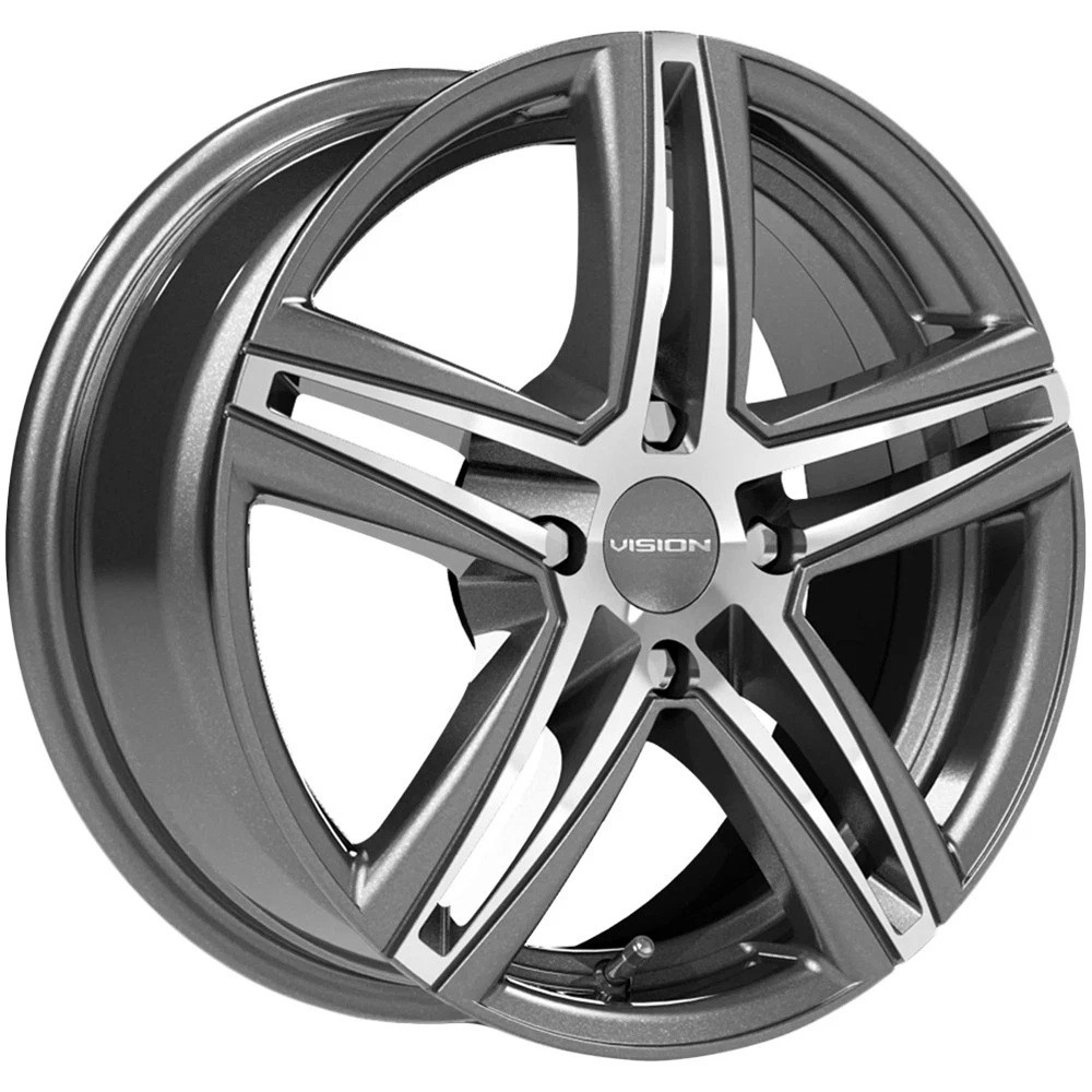 15" Vision 640 Nitrous Gunmetal Machined Face 15x6.5 Wheel 4x100 38mm Street Rim