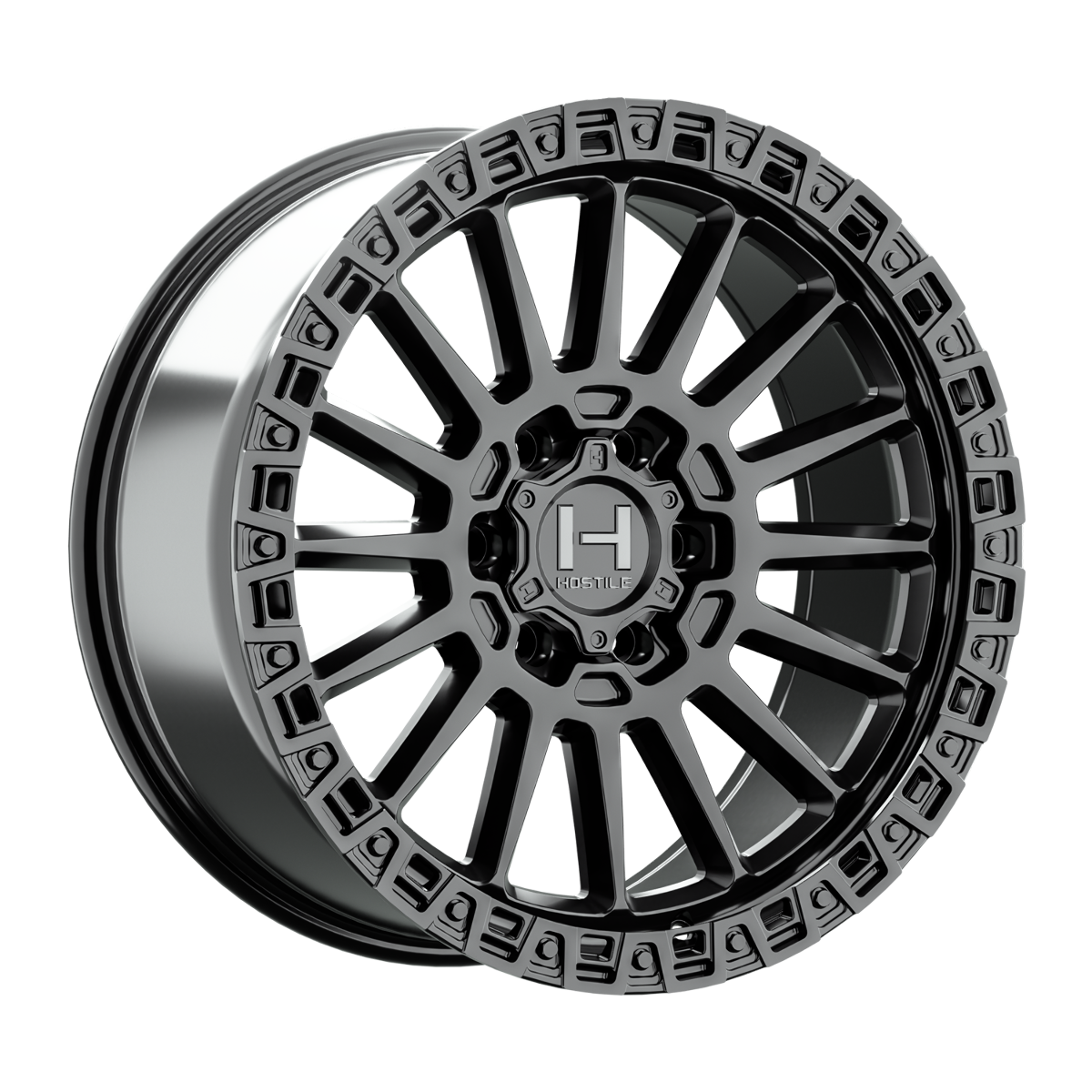 17" Hostile Battle H137 Asphalt 17x9 Wheel 6x5.5 -12mm Offroad Truck SUV Rim