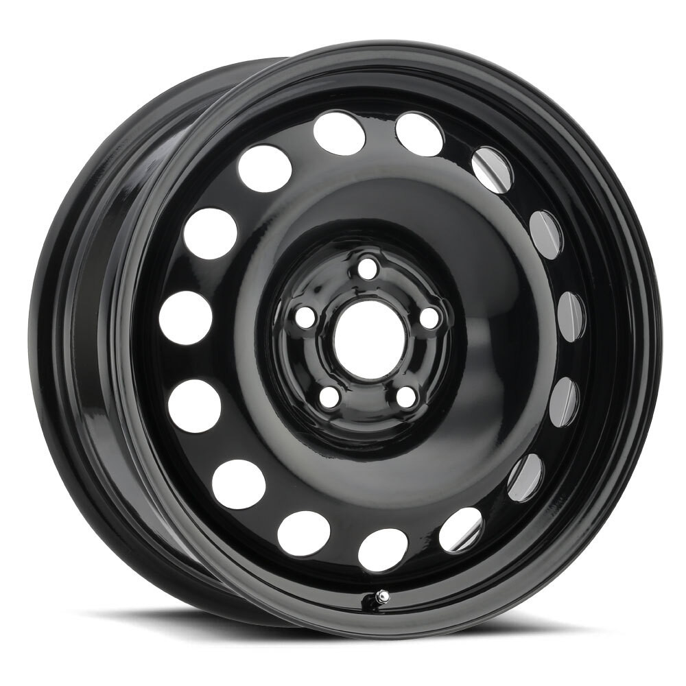 Set 4 16" Vision SW60 Steel Black 16x6.5 Wheels 5x100 40mm Rims