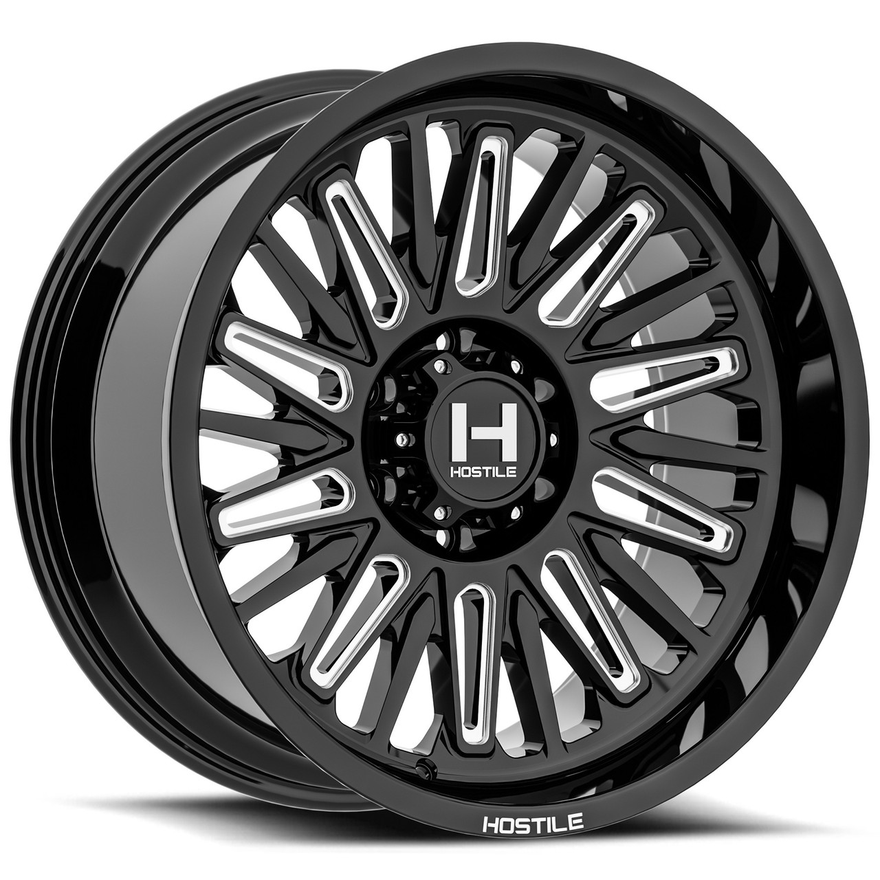 Set 4 20" Hostile H143 Rampage Blade Cut 20x10 Wheels 6x5.5 -19mm Truck SUV Rims