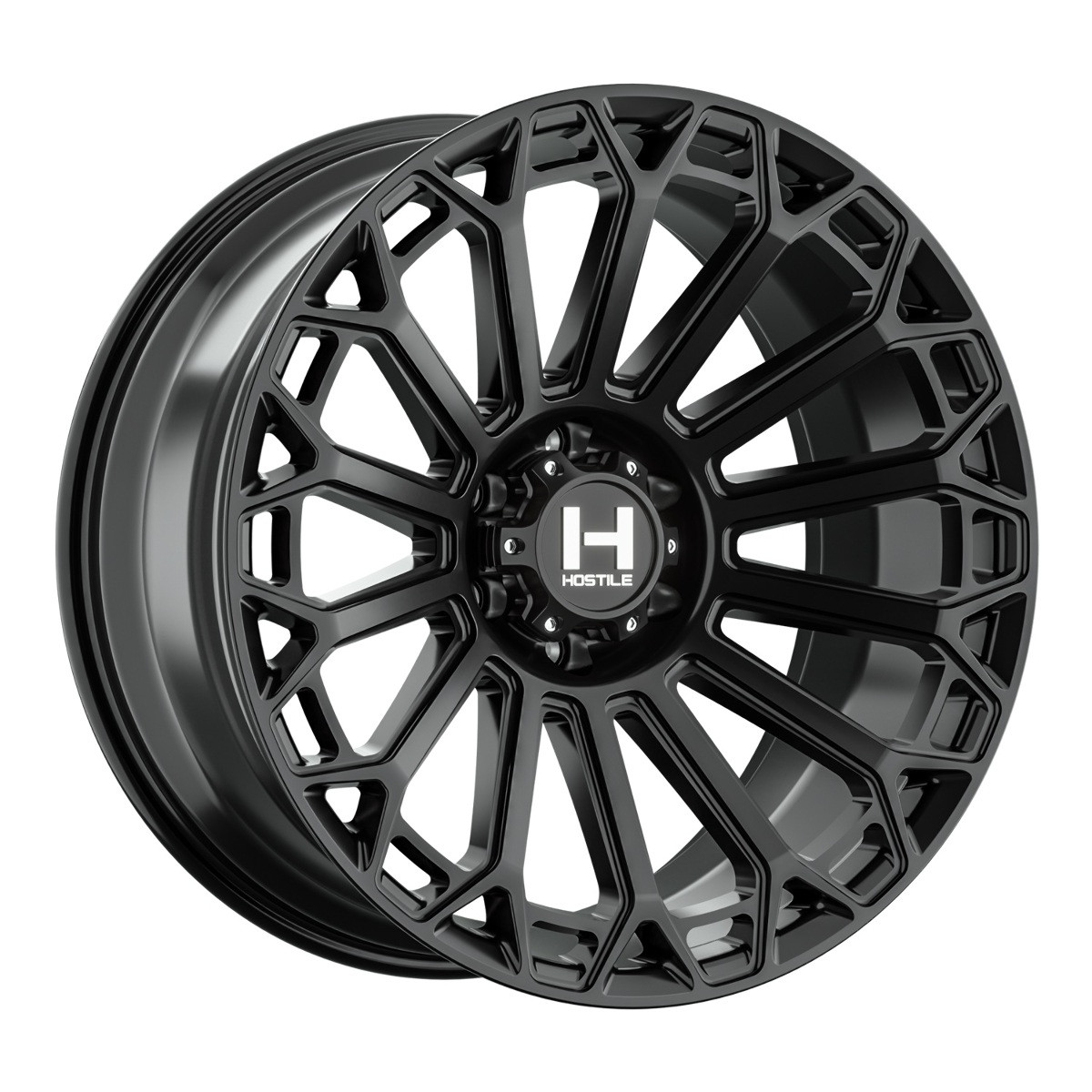 Set 4 22" Hostile H142 Warrior Asphalt 22x10 Wheels 6x5.5 -25mm Truck SUV Rims