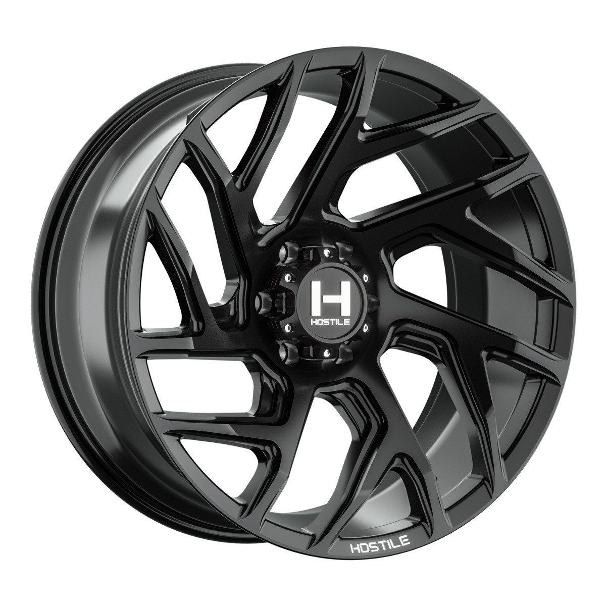 Set 4 20" Hostile H141 Vortex Asphalt 20x10 Wheels 6x5.5 -19mm Truck SUV Rims