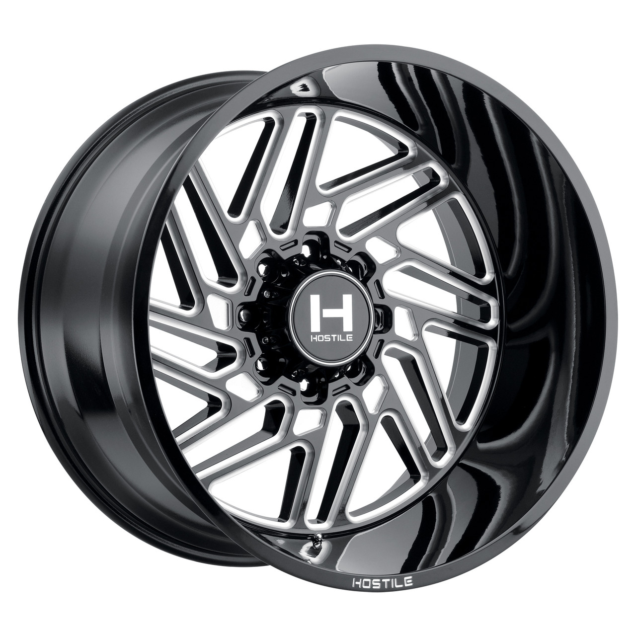 Set 4 20" Hostile H116 Jigsaw Blade Cut 20x10 Wheels 8x6.5 -19mm Offroad Rims
