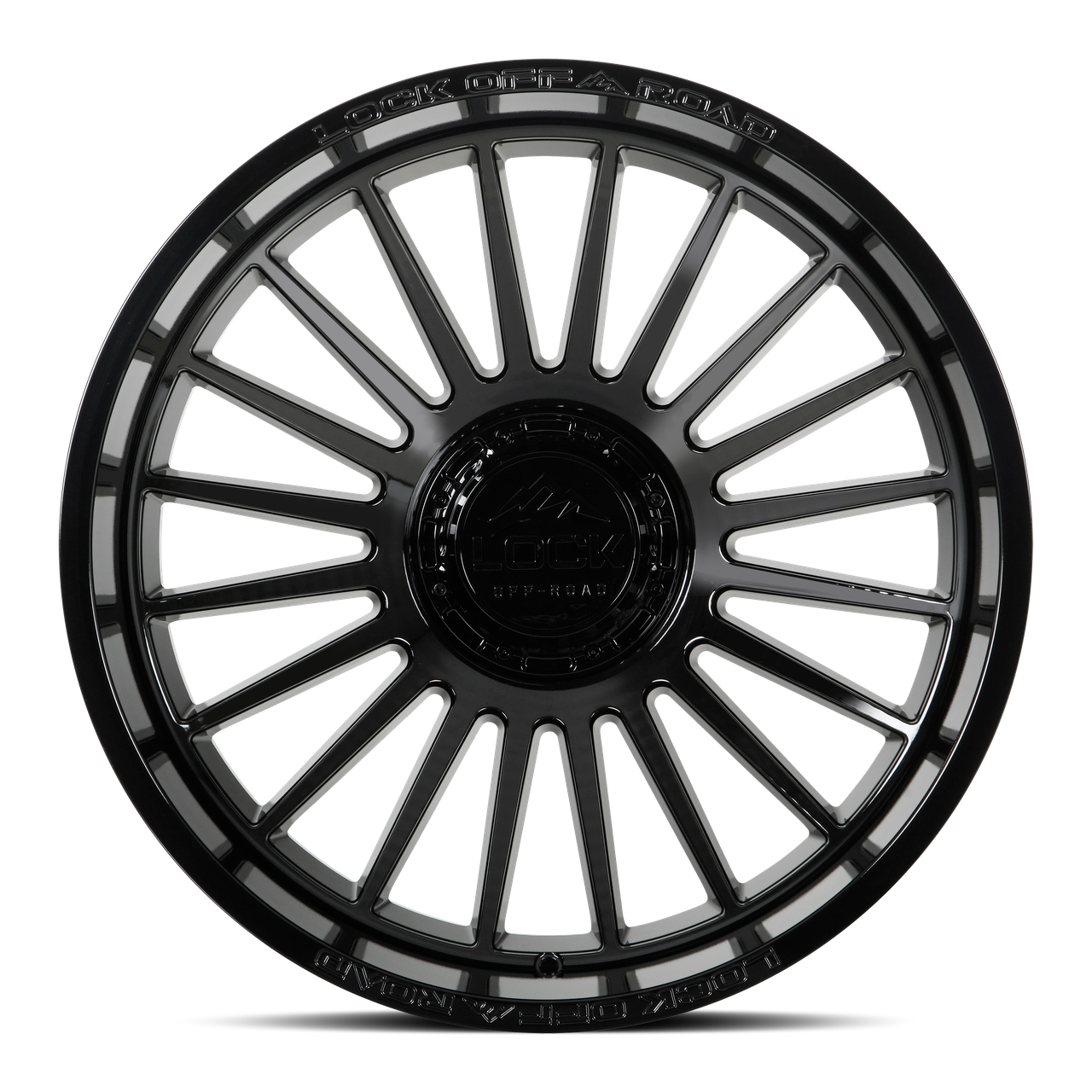 Set 4 22" Lock X-Treme Invasion Gloss Black 22x10 Wheels 8x6.5 18mm Truck Rims