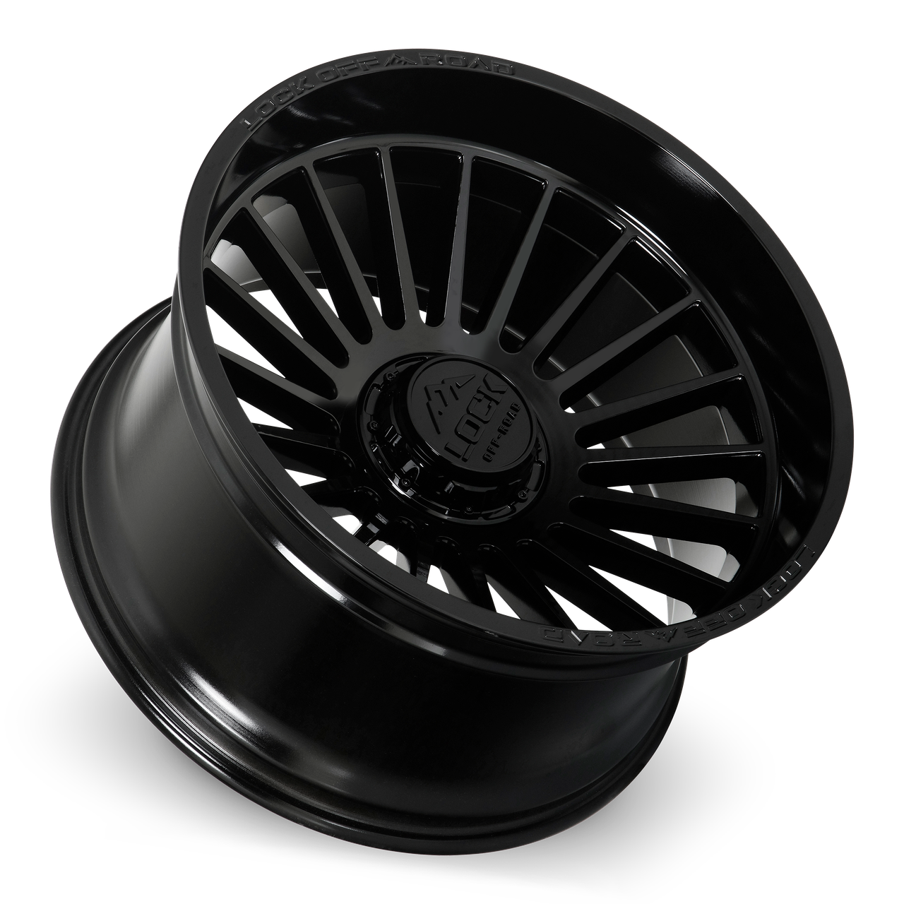 Set 4 22" Lock X-Treme Invasion Gloss Black 22x10 Wheels 8x6.5 18mm Truck Rims