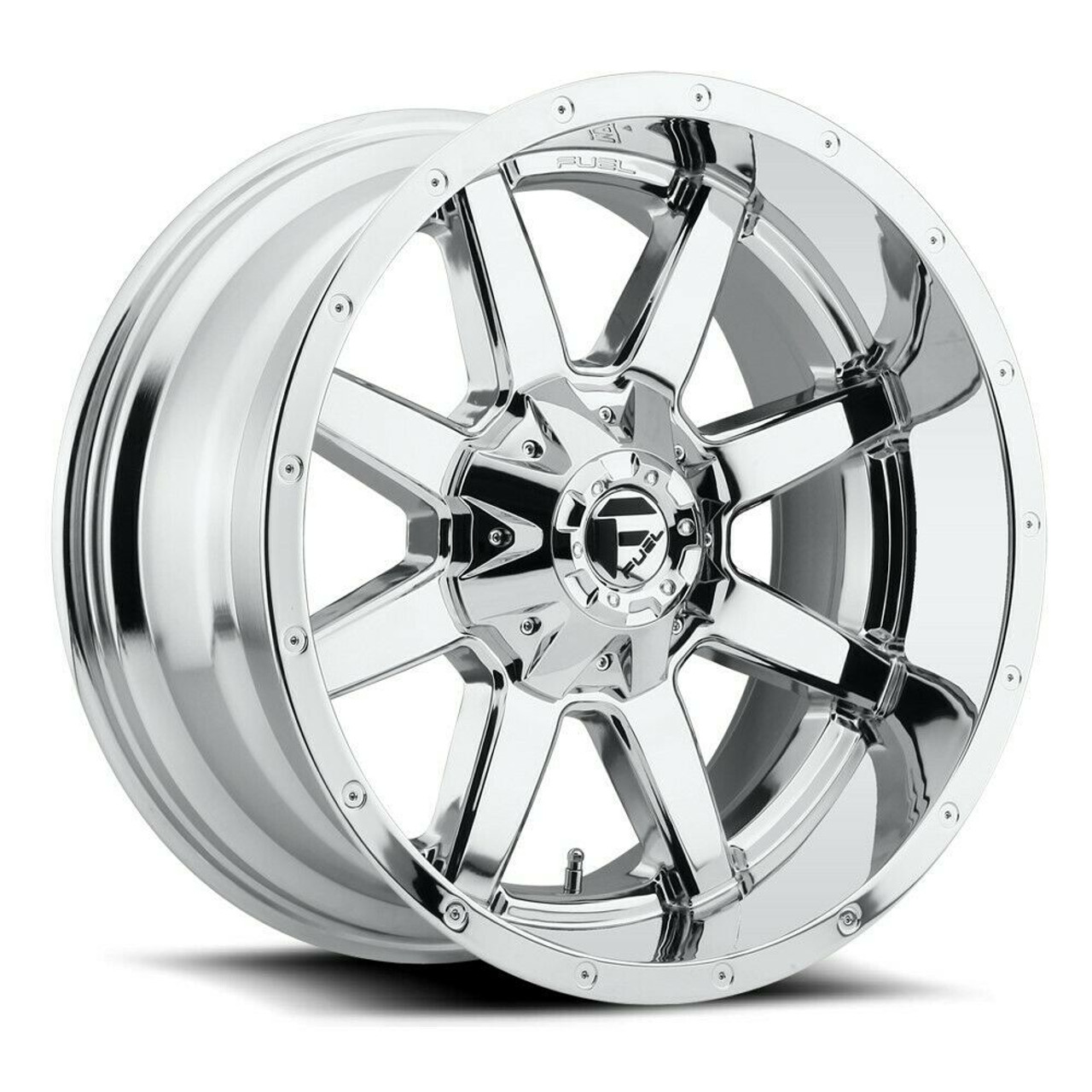 Set 4 Fuel D536 Maverick 20x9 8x6.5 Chrome Plated Wheels 20" 1mm Rims