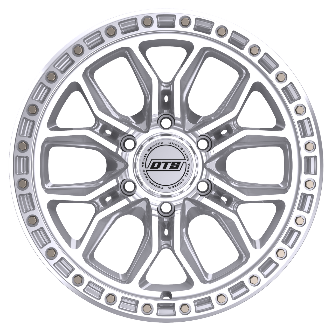 Set 4 20" Dropstars Trail Series 608MS Machined Silver 20x9 6x135 +00mm Wheels