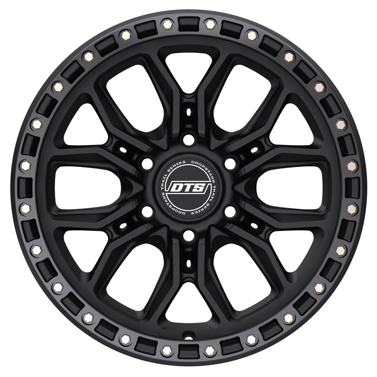 17" Dropstars Trail Series 608BB Black Gloss Black Ring 17x9 6x5.5 +00mm Wheel