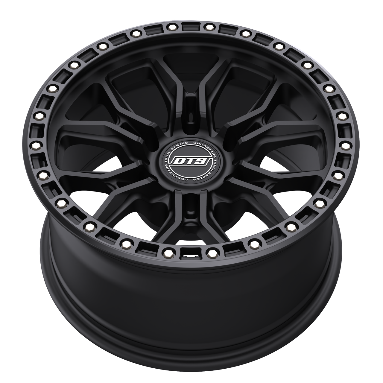 Set 4 17" Dropstars Trail Series 608BB Black Gloss Black Ring 17x9 6x5.5 00mm Rims