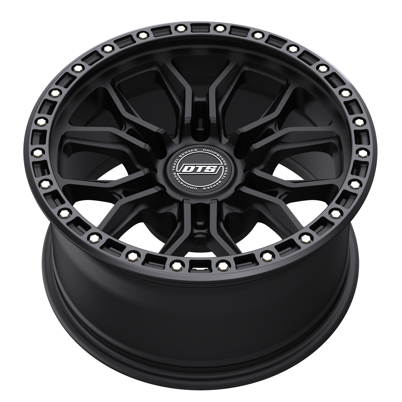 20" Dropstars Trail Series 608BB Black Gloss Black Ring 20x9 Wheel 6x135 00mm Rim Offroad Truck SUV Wheel