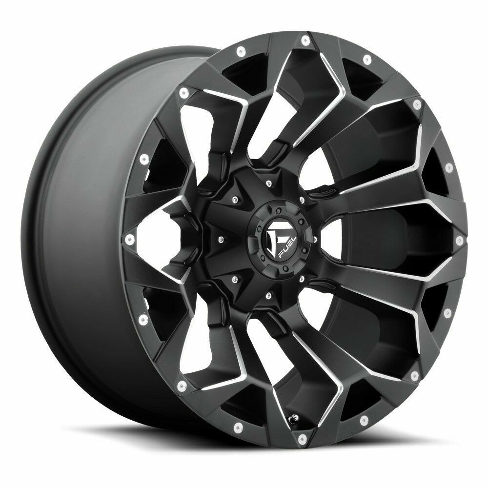 Set 4 20" Fuel D546 Assault 20x9 8x170 Matte Black Milled Wheels 20mm Truck Rims