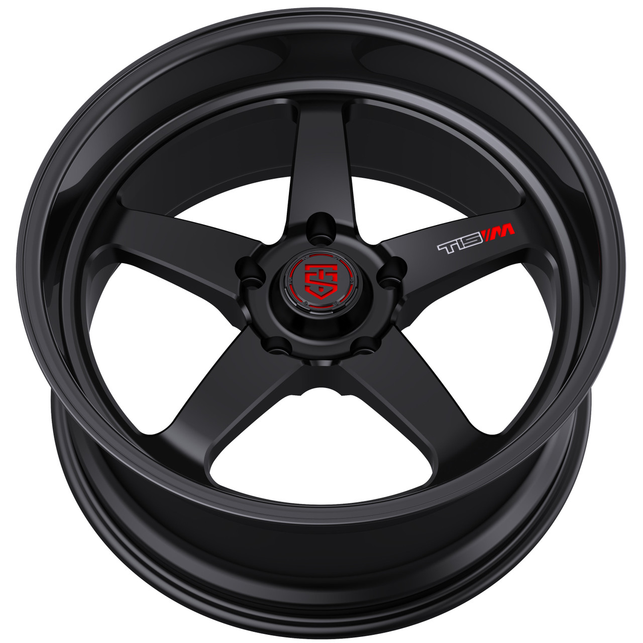 20" TIS Motorsports 508BB Satin Black Gloss Black Ring Wheel 20x9.5 5x5 0mm Rim