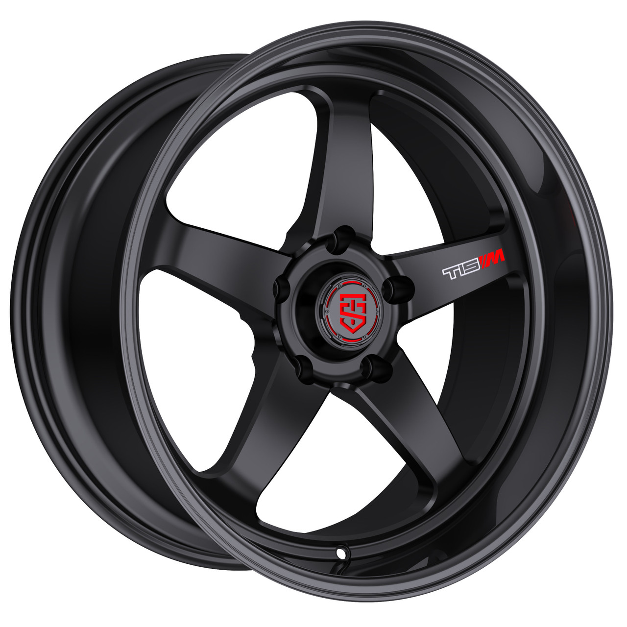 Set 4 20" TIS Motorsports 508BB Satin Black Gloss Black Ring 20x9.5 5x5 0mm Rims Truck Wheels
