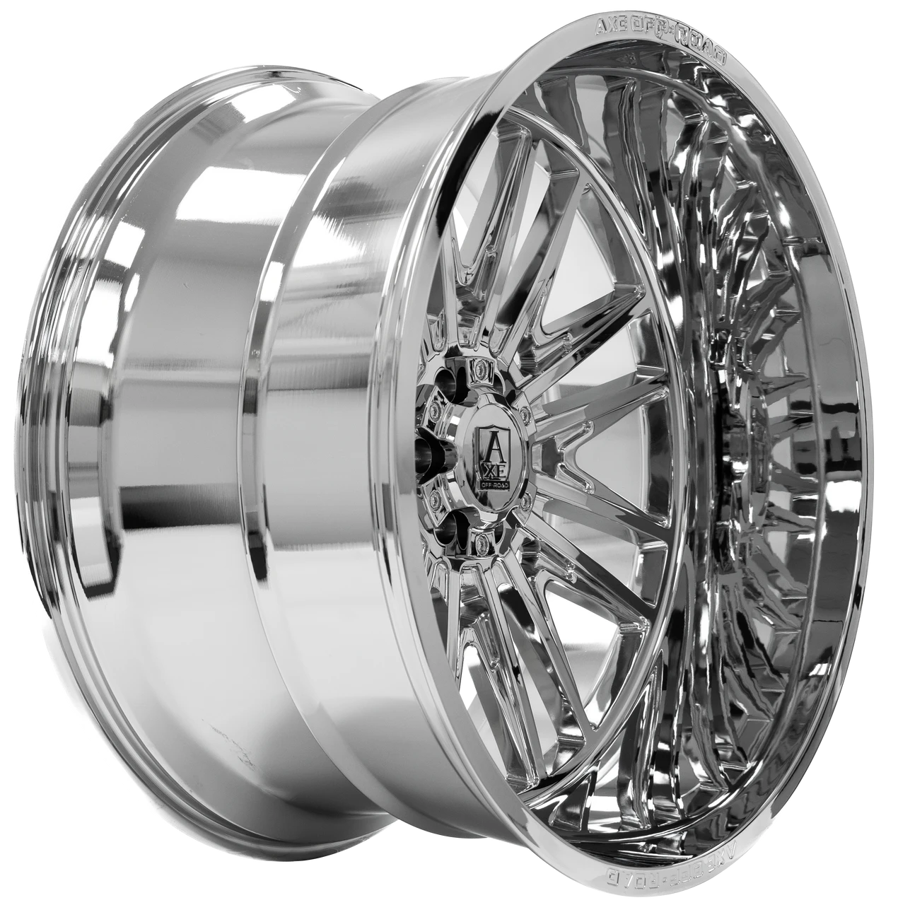 Set 4 22" Axe Off-Road Echo Chrome 22x12 Wheels 8x170 -44mm Lifted Truck Rims
