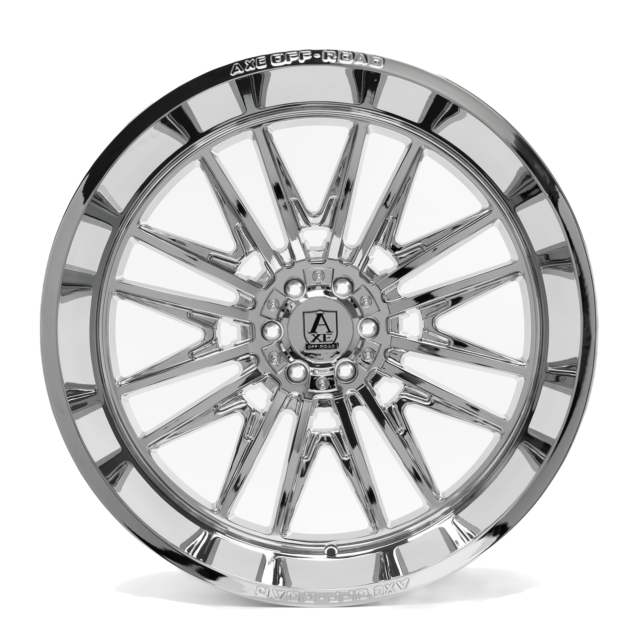 Set 4 22" Axe Off-Road Echo Chrome 22x10 Wheels 8x180 -19mm Lifted Truck Rims