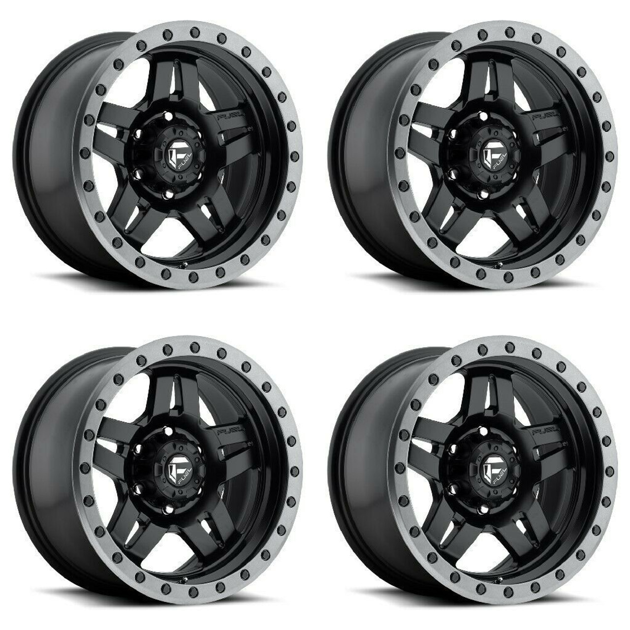 Set 4 15" Fuel D557 Anza 15x10 5x4.5 Matte Black Gunmetal Ring Wheels -43mm Rims Set 4 15" Fuel D557 Anza 15x10 5x4.5 Matte Black Gunmetal Ring Wheels -43mm Rims