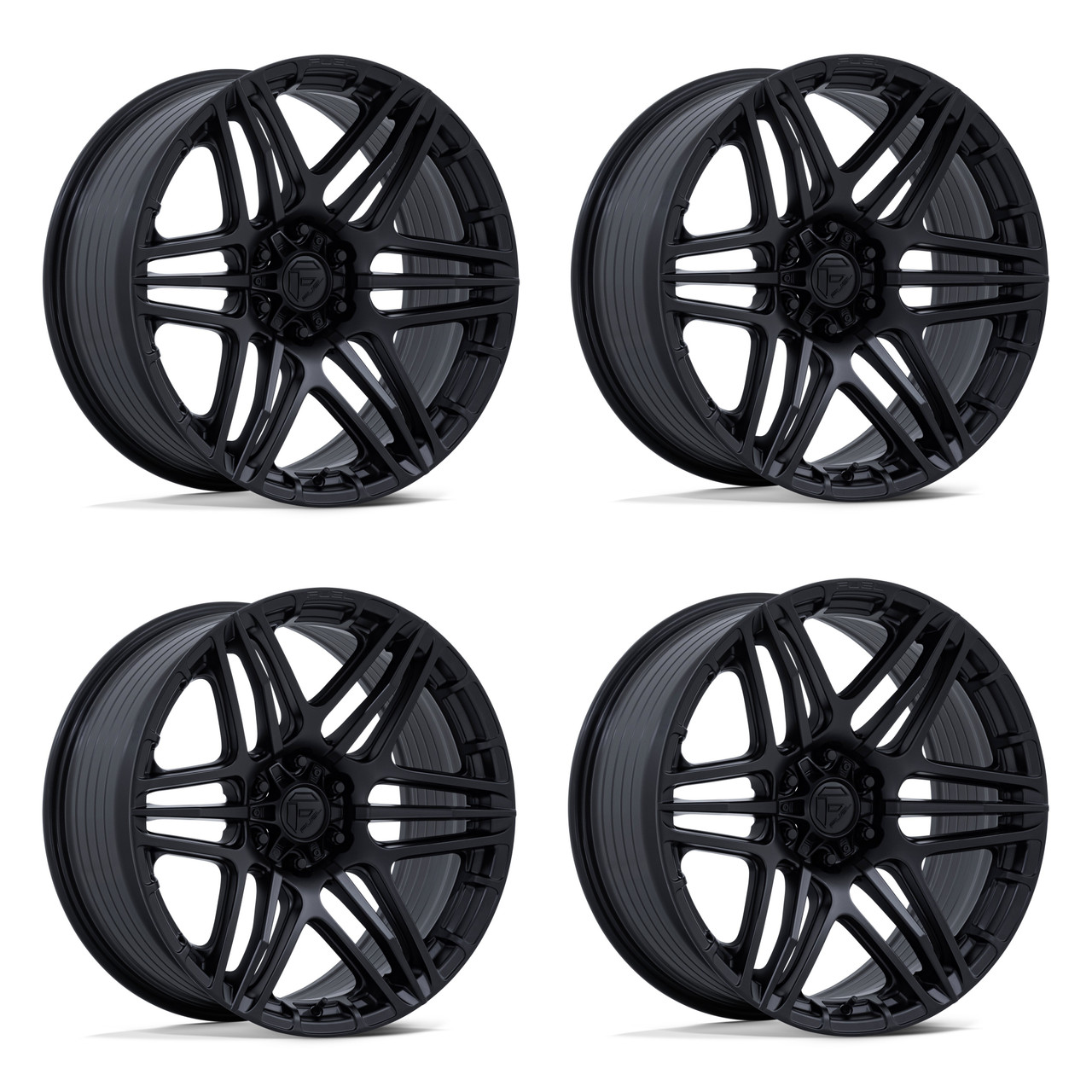 Set 4 22" Fuel FC909 Weapon Blackout 22x9.5 Wheels 6x5.5 (6x139.7) 0mm Rims