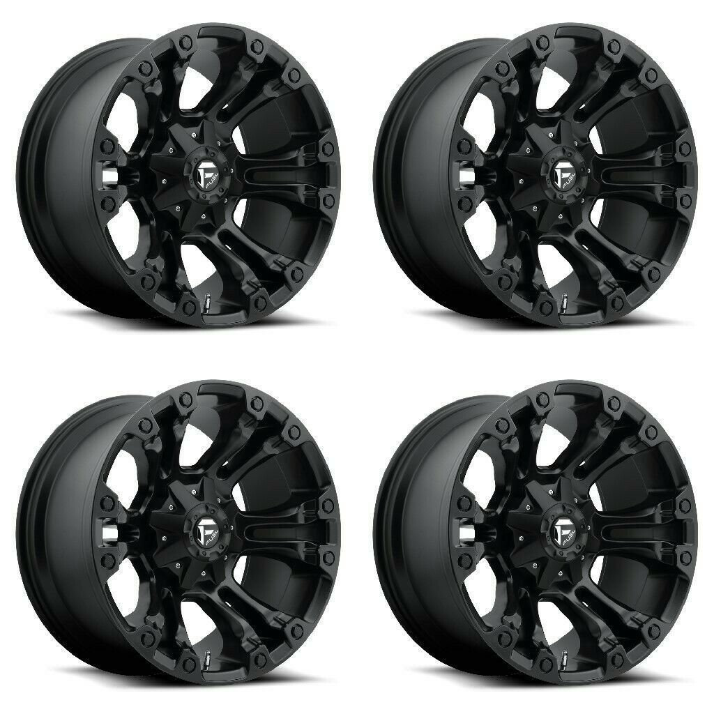 Set 4 18" Fuel D560 Vapor 18x9 8x170 Matte Black Wheels 1mm Offroad Truck Rims