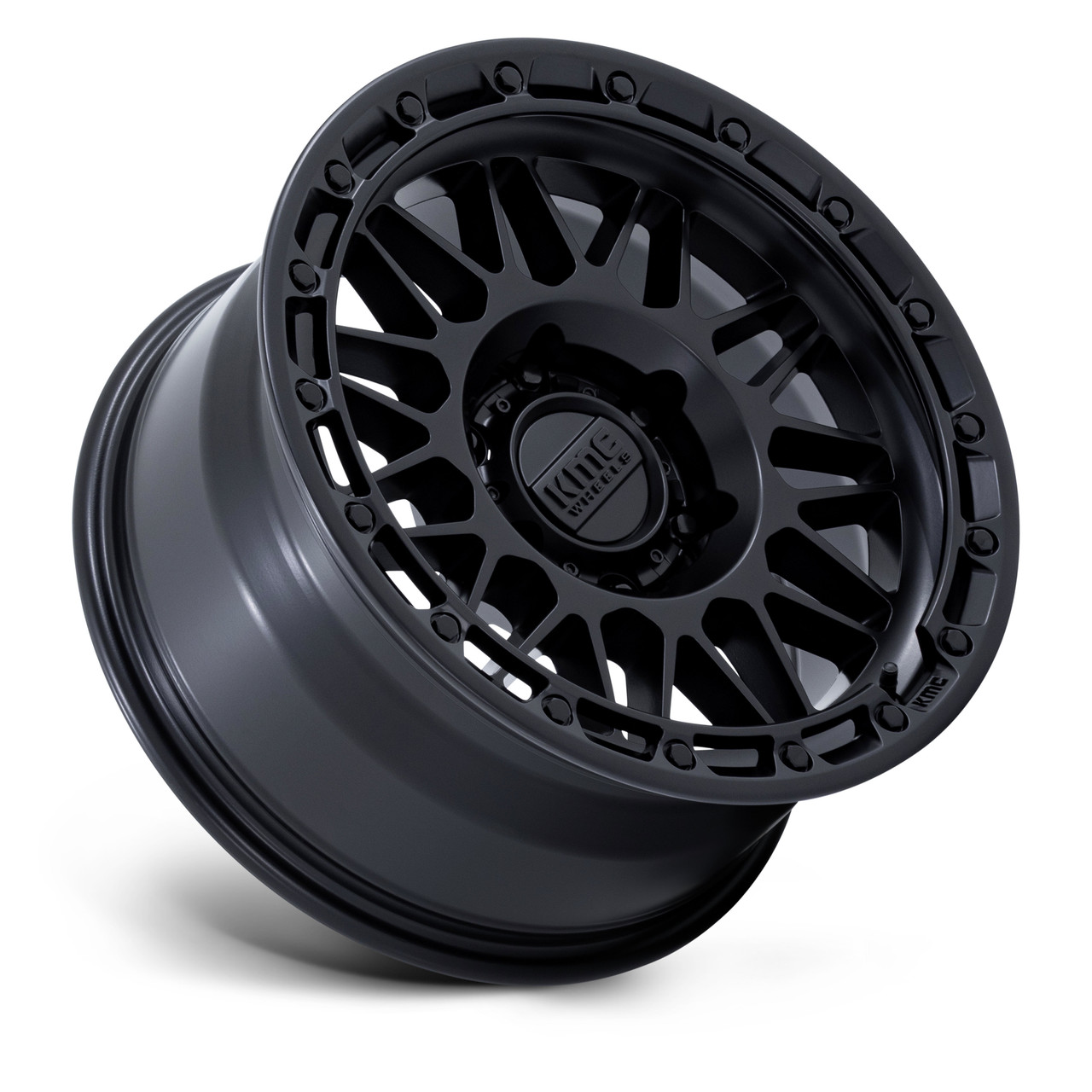 17" KMC KM555 Attack Matte Black 17x8.5 Wheel 6x135 0mm Offroad Truck SUV Rim