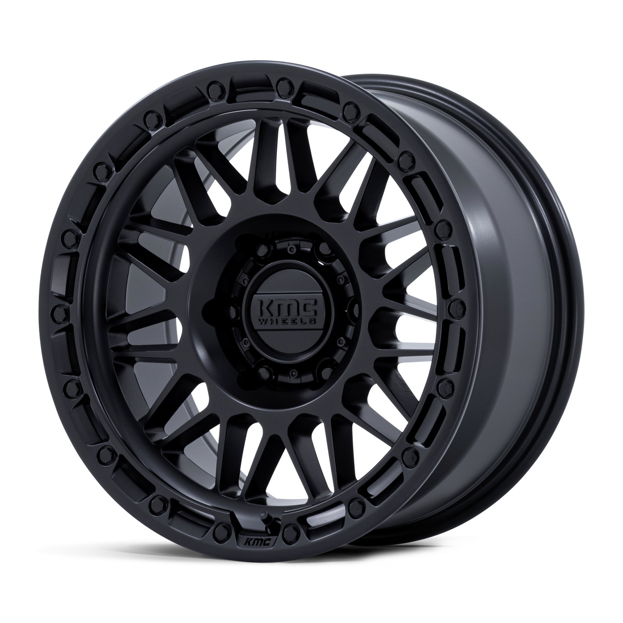 17" KMC KM555 Attack Matte Black 17x8.5 Wheel 6x135 0mm Offroad Truck SUV Rim