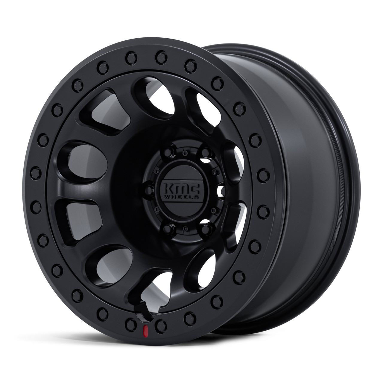 17" KMC KM241 E25 Beadlock Blackout 17x9 Wheel 6x135 1mm Offroad Truck SUV Rim