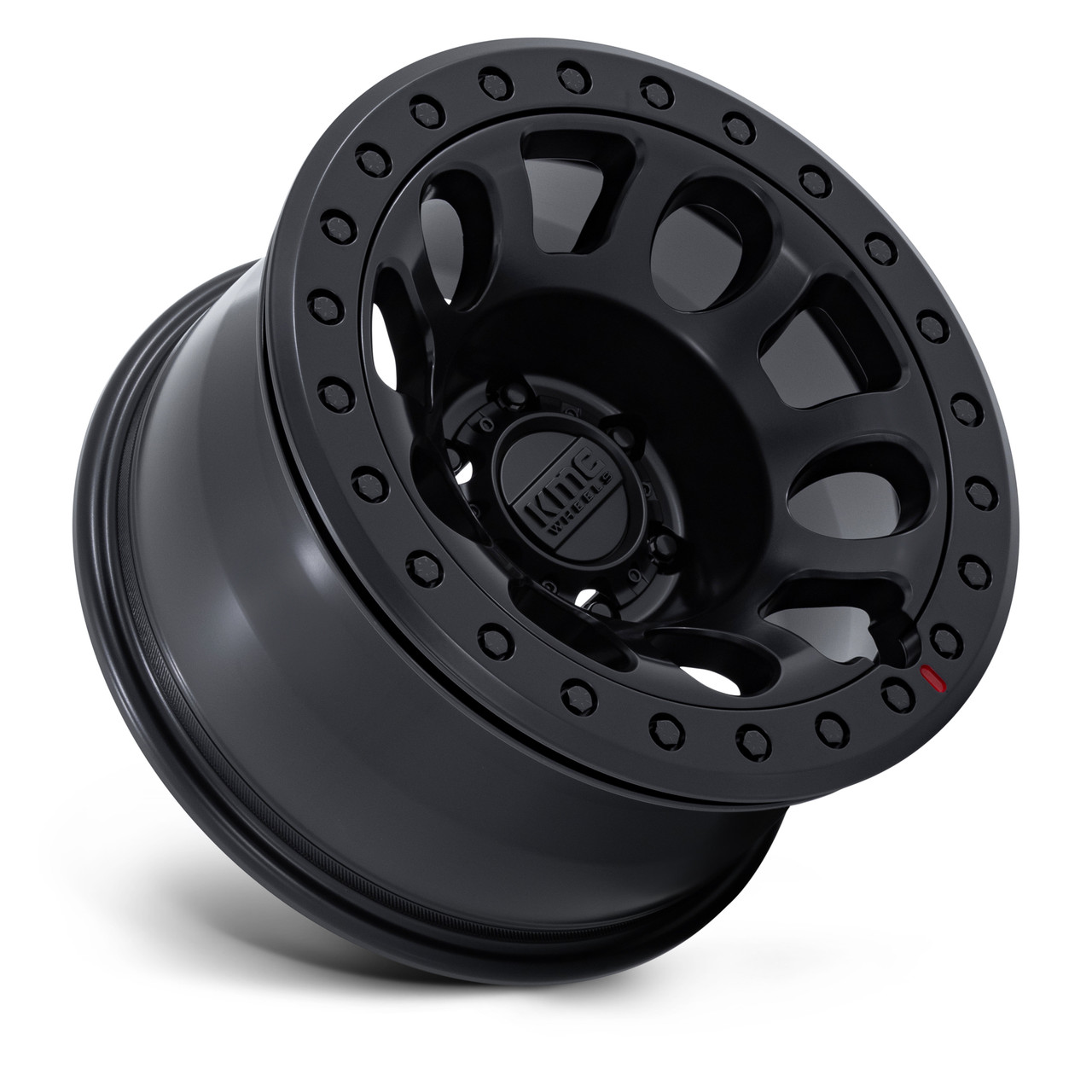 17" KMC KM241 E25 Beadlock Blackout 17x9 Wheel 5x5 (5x127) -38mm For Jeep Rim