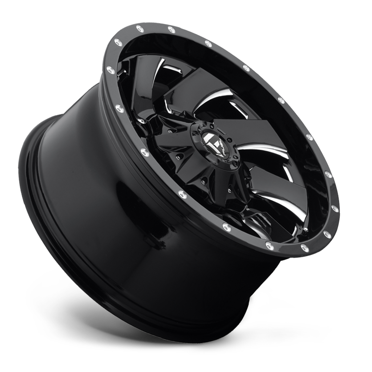 Set 4 20" Fuel D574 Cleaver 20x9 5x4.5 5x5 Gloss Black Milled Wheels 1mm Rims