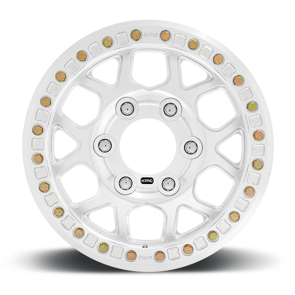 17" KMC KM444 Mesa Forged Beadlock Raw Machined 17x9 6x135 -12mm Offroad Wheel