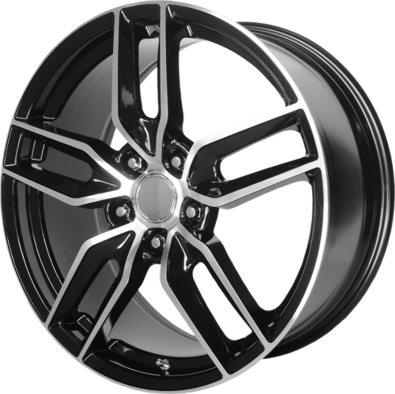 Performance Replicas PR160 17x8.5 5x4.75 Black Machined Spokes Wheel 17" 54mm