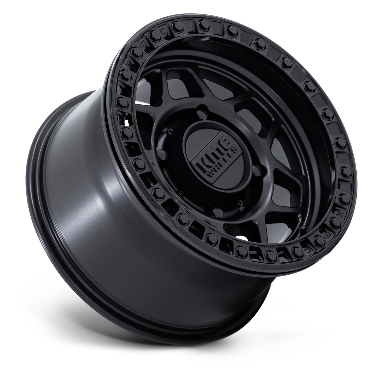 15" KMC Powersports KS241 Torx Beadlock Black Gloss Black Ring 15x8 4x137 0mm Rim