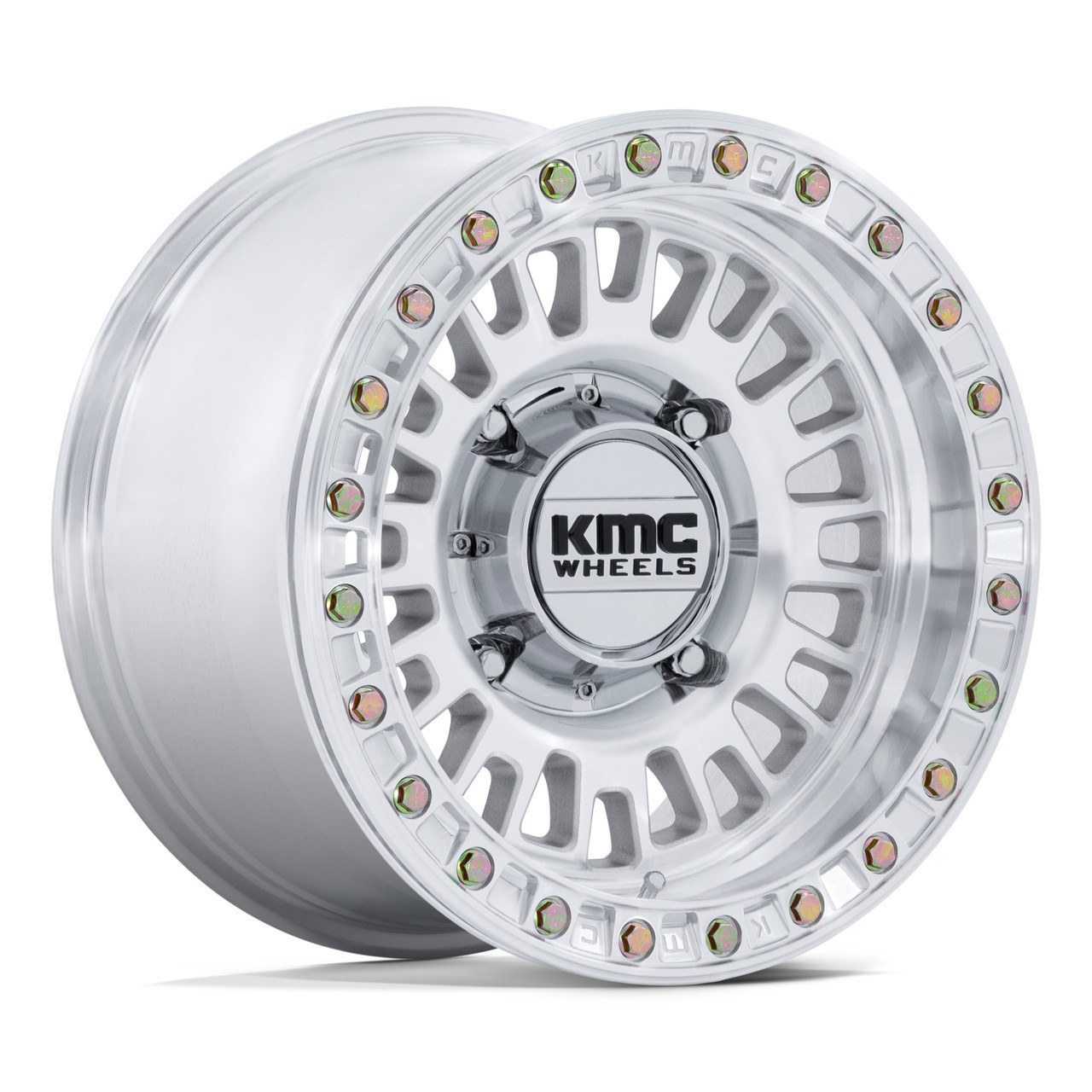 15" KMC Powersports KS242 Aztec Beadlock Machined 15x10 Wheel 4x137 0mm Rim