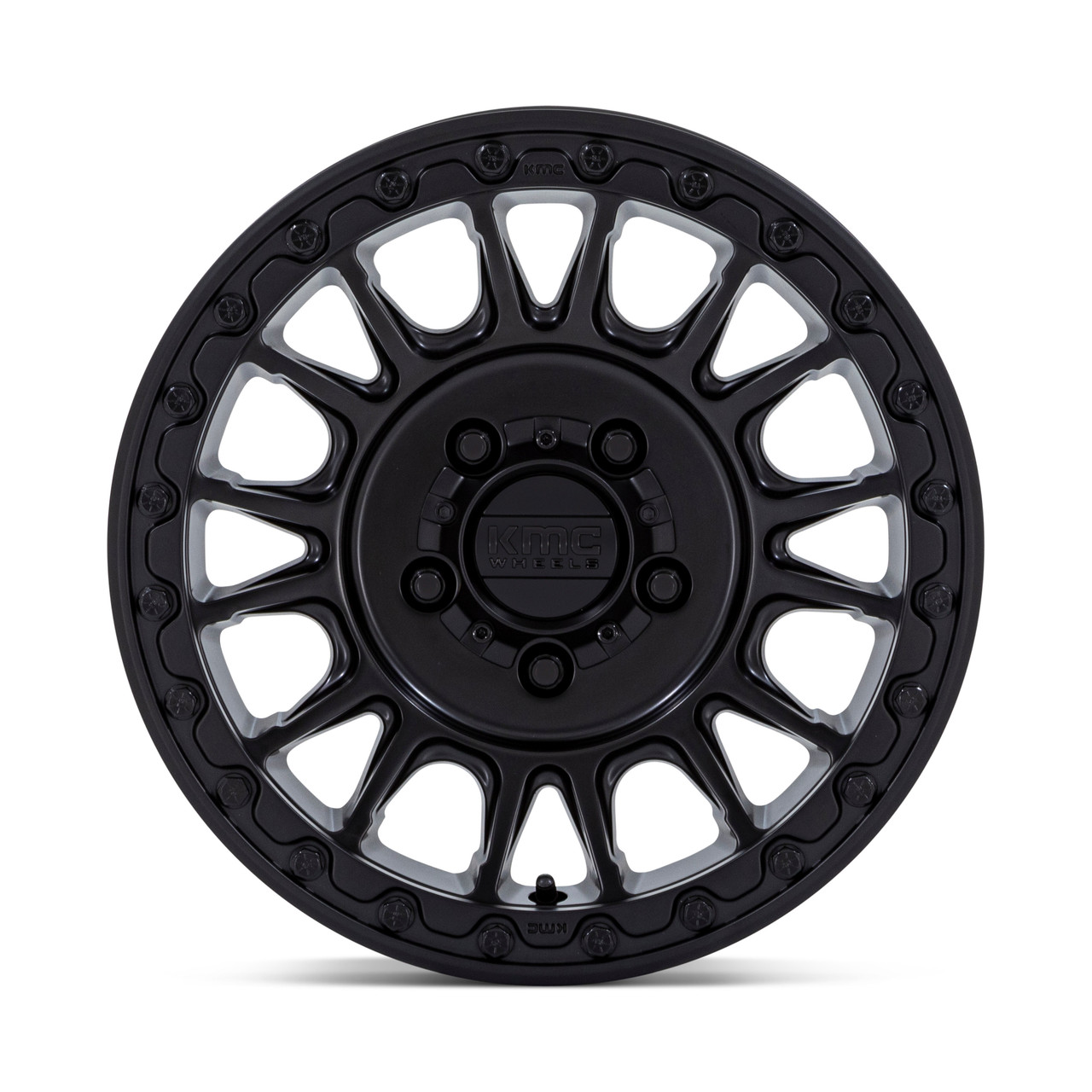 Set 4 15" KMC Powersports KS239 Impact UTV Beadlock Black 15x10 Wheels 6x5.5 0mm Rims