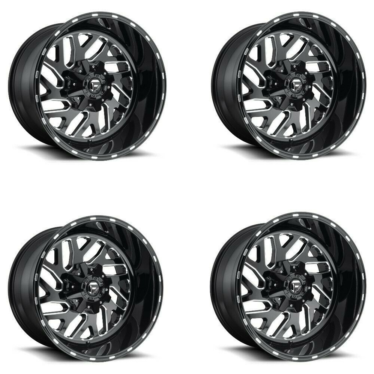 Set 4 Fuel D581 Triton 26x12 8x6.5 Gloss Black Milled Wheels 26" -44mm Rims Set 4 Fuel D581 Triton 26x12 8x6.5 Gloss Black Milled Wheels 26" -44mm Rims